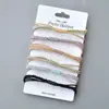 Goma para el Cabello de Doble Hilo de Alta Elasticidad Estilo Coreano, Diadema Básica Simple, Goma para Cola de Caballo
