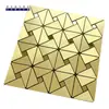 Panel Mosaico de Metal Aluminio Plástico Autoadhesivo Azulejo Estéreo Pegatinas de Pared Adhesivo Autoadhesivo Venta al por Mayor Panel Mosaico de Aluminio Plástico