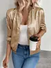 Transfronterizo europeo y americano 2025 primavera y otoño nuevo estilo color liso patchwork fino moda abrigo corte ajustado y adelgazante chaqueta casual top