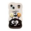 Colgante de Muñeca Bola de Carbón Adecuado para Funda de Teléfono Apple 17Pm iPhone 16 Dibujo Animado Lindo 18 Soporte 15 Funda Protectora