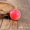 Modelo de fruta em miniatura de simulação de PVC morango laranja chaveiro pingente de bolsa brinquedo de casa de brincar de comida em miniatura