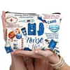 Temu Amazon Transfronterizo Bolsa de Enfermera Bolsa de Cosméticos de Lino Gran Capacidad Almacenamiento Portátil Neceser Bolsa de Medicamentos