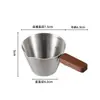 Taza Medidora de Café Estilo Italiano Acero Inoxidable 304 Taza Colectora de Líquidos Jarra Pequeña de Leche Taza Medidora de Líquido para Café Taza de Extracción de Café