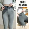 Leggings com Zíper para Mulheres, Adequados para Roupas Externas, Estilo Fino para Primavera e Outono, Novo Modelo 2025, Leggings de Yoga com Controle de Barriga, Calças Apertadas com Forro de Lã para Outono e Inverno