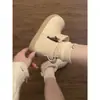 Botas de Nieve Blancas Retro Estilo Francés de Suela Gruesa para Mujer, Nuevas de Invierno 2025 Cálidas para Exteriores Antideslizantes Zapatos de Algodón Birkenstock