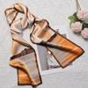 Lenço Longo de Seda Lenço de Seda de Amora Feminino Exquisito Pônei Liso Crepe Cetim Top Camada Dupla Versátil Celebridade da Internet Fita Longa