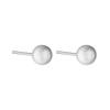 Aretes de tuerca de bola cepillada esmerilada de plata esterlina S925 para mujer, estilo frío, para ir al trabajo, combinan con todo, chic de celebridad de internet, aretes minimalistas