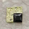 Botões de Metal Ondulado Quadrados Irregulares para Tops Femininos, Ternos, Suéteres e Botões de Roupa com Strass
