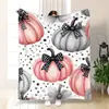 Bestseller transfronterizo de Amazon: Manta de franela con diseños de calabaza, búho y murciélago de Halloween, adecuada para todas las estaciones