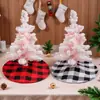 Saia para Árvore de Natal Pequena Mini 38cm Musgo Branco Clássico Pelúcia Decoração de Árvore de Natal de Mesa Natal
