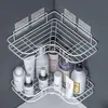 Estante de Almacenamiento para Cocina, Organizador de Almacenamiento para Lavabo de Baño, Estante de Esquina para Baño sin Taladro, Estante de Esquina para Almacenamiento en Baño