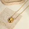Cadena de Suéter Largo Nueva de Otoño e Invierno Transfronteriza Collar de Acero Inoxidable Chapado en Oro de 18K Diseño de Colgante Geométrico Joyería