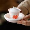 Mi Yan tetera redonda de cerámica hecha a mano con color bajo esmalte pintada a mano pura plato para burbujas secas mesa de té para el hogar accesorios para la ceremonia del té