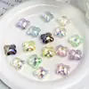 Dingyi Clover de Cuatro Hojas Transparente Multifacético Cuentas Luna Fría Acrílico Electrochapado Cuentas Sueltas Material para Joyería DIY Cadena de Teléfono Móvil