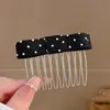 Peine Pinza para el Cabello con Moño Estampado de Leopardo, Peine de Alta Gama Exquisito, Accesorio de Pasador para Flequillo Lateral de Corona Alta