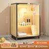 Villa para gatos jaula para gatos, lujosa casa de madera para gatos con puerta de cristal, casa para gatos con arenero integrado, nido para gatos transpirable y ahorrador de espacio