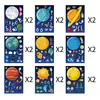 Adesivos de Mudança de Rosto dos Nove Planetas Transfronteiriços, Adesivos Fofos de Quebra-Cabeça de Planetas Espaciais, Adesivos Criativos para Aniversário Infantil, Feito Sob Medida