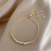 Pulseira de Bambu Feminina Outono e Inverno Design de Nicho Ins Leve Luxo Sensação de Alto Padrão Pulseira Elegante Simples Popular na Internet Pulseira para Namoradas