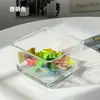 Estilo Ins Tigela Quadrada Pequena de Vidro Fresca Tigela de Sorvete Tigela de Sobremesa Tigela de Frutas Cereal Tigela de Café da Manhã Tigela Pequena de Salada