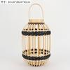 Bambú Ratán Retro Linterna de Viento Colgante de Mano Decorativa para Estancia en Casa al Aire Libre Adornos Candelabro Linterna de Palacio Accesorios de Fotografía