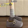 Sapatos Genuínos de Couro com Sola Grossa para Aumentar a Altura de Mulheres Baixas, Sapatos Macios de Solado Birkenstock, Mocassins Casuais Slip-On que Combinam Bem com Saias