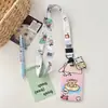 Desenho de Cachorro Fofo com Linha Longa para Pendurar no Pescoço, Adequado para Cartão de Metrô Yangcheng Tong e Celular, Porta-Cartão Retrátil Não Elástico em Estilo Cartoon