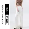 Calça larga de perna reta estilo preguiçoso azul escuro com drapeado feminino cintura elástica verão folgada para trabalho casual comprimento total calça larga de perna larga