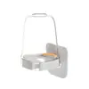 Estante japonés para cepillos de dientes sin perforaciones Taza para enjuague bucal Cepillo de dientes Taza para dientes Montado en la pared Almacenamiento en la pared del baño Traje