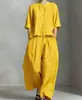 Novedades Primavera y Verano 2026 Transfronterizo Europeo y Americano Conjunto de Camisa de Color Sólido Casual para Mujer Pantalones Sueltos Conjunto de Dos Piezas