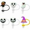 Tapa de Silicona para Popote Creativa de Halloween, Tapón Antipolvo, Cubierta Reutilizable para Vaso de Agua, Venta Directa de Fábrica