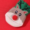 Calcetines Navideños Transfronterizos para Mascotas Calcetines Navideños de Dibujos Animados de Reno para Mascotas Cubrepatas Anti-Arañazos Calcetines para Perro Calcetines Navideños de Algodón