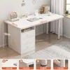 Mesa de Computador Mesa de Desktop Mesa para Casa Mesa de Estudo para Estudante Conjunto com Cadeira Mesa de Maquiagem para Quarto de Meninas Mesa de Escritório Simples