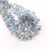 Accesorios para joyería DIY cuentas de cristal de colores gota de agua retorcida agujero horizontal 12*22mm accesorios para el cabello galvanizados accesorios para ropa