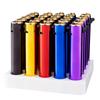 Venta al por mayor de fábrica Encendedor de metal a prueba de explosiones Impresión gratuita Grabado láser Encendedor desechable a prueba de viento Personalización