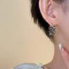 Pendientes de moda con forma de corazón y temperamento coreano, pendientes de corazón de melocotón, estilo retro Joker, dulce y fresco, con hebilla circular de amor, venta al por mayor
