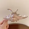 Nuevo Modelo 2025 Diseño Sencillo Pinza para el Cabello de Tiburón con Forma de Ola para la Parte Trasera de la Cabeza, Pinza Grande de Gama Alta para Mujeres