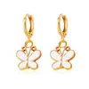 Brincos de borboleta coloridos em promoção internacional para mulheres, estilo criativo, design de nicho, gota de diamante, fivela de orelha de borboleta em óleo, atacado