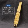 Soporte para Cigarrillos Golden Nanmu Dropshipping, Varilla de Tracción con Cabeza de Cobre Finamente Tallada, Filtración Eficiente de Alquitrán, Soporte para Cigarrillos de Sándalo Tallado con Dragón