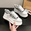 Tênis de Corrida Branco Personalizados para Mulheres 2025 Novo Outono Plataforma Altura Tênis Dad Versátil Popular Sapatos Casuais
