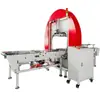 Máquina envolvedora automática horizontal de film estirable YeFan para tubos, perfiles de aluminio, cinta, tiras largas y máquina envolvedora de film circular