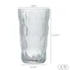 Taza de cristal transparente estilo glaciar, taza de agua de verano, taza de agua de alto valor de color, taza de cerveza, taza de regalo, taza de vino al por mayor