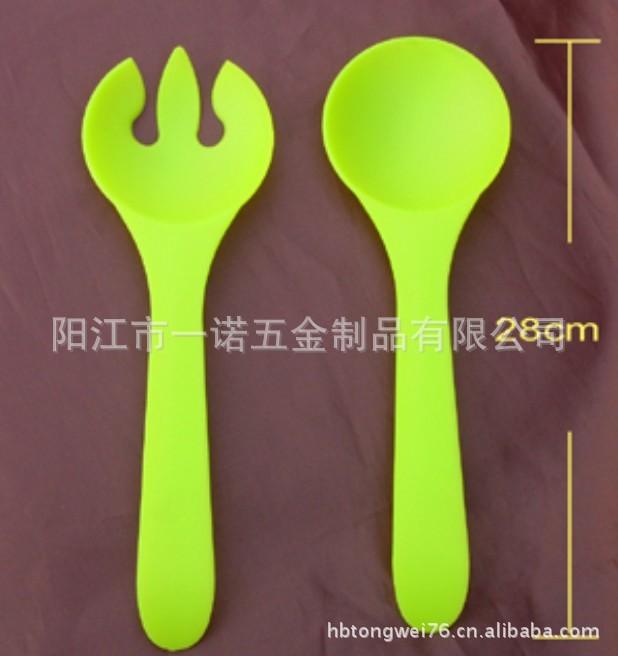 P-008LA塑料沙拉叉勺,沙律更沙律手沙律耙沙律叉长28宽