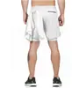Comercio Exterior Transfronterizo Pantalones Cortos de Running para Hombre Deportes Ocio Exteriores Sueltos Multibolsillos Doble Capa Pantalones de Fitness