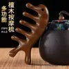 Pente de Galho de Cervo de Cinco Garras de Dupla Finalidade para Massagem do Couro Cabeludo, Terapia de Meridianos, Cuidados com o Cabelo, Gua Sha e Massagem de Pontos de Acupuntura