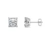 Pendientes Cuadrados de Moda Europea y Americana Súper Brillantes de Circonita, Acero Inoxidable 316 Incrustados de Diamantes, Pendientes de Lujo Ligero de Venta Caliente Transfronteriza