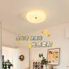 Luminária de Teto para Quarto Estilo Creme de Espectro Completo Restaurante Pudim Francês Quarto Infantil Proteção para os Olhos Redonda Vintage Lâmpadas casa