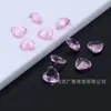 Wuzhou Piedra Preciosa Forma de Corazón Vidrio Piedra Suelta Venta al por Mayor 3*3-8*8mm Forma de Corazón Vidrio Cabujón con Base Plana Fabricante Suministro