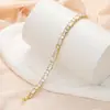 Moda transfronteriza Joker nuevo simple lujo ligero micro incrustado circonita pulsera accesorios de moda cadena de tenis cadena de tesoro al por mayor