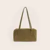 2026 Nova Bolsa Tote de Couro Fosco Simples Versátil Feminina Bolsa Bowling Boston Texturizada para o Dia a Dia Bolsa de Ombro