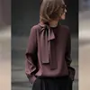 Blusa Elegante de Alta Gama Estilo Francés para Mujer, Modelo Popular Nuevo Otoño 2025, Camisa Lujosa y Juvenil
